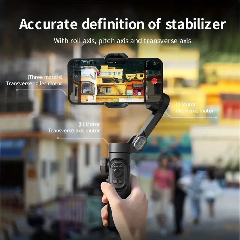 Compact 3-Axis Smartphone Gimbal Stabilizer for Smooth Video Recording